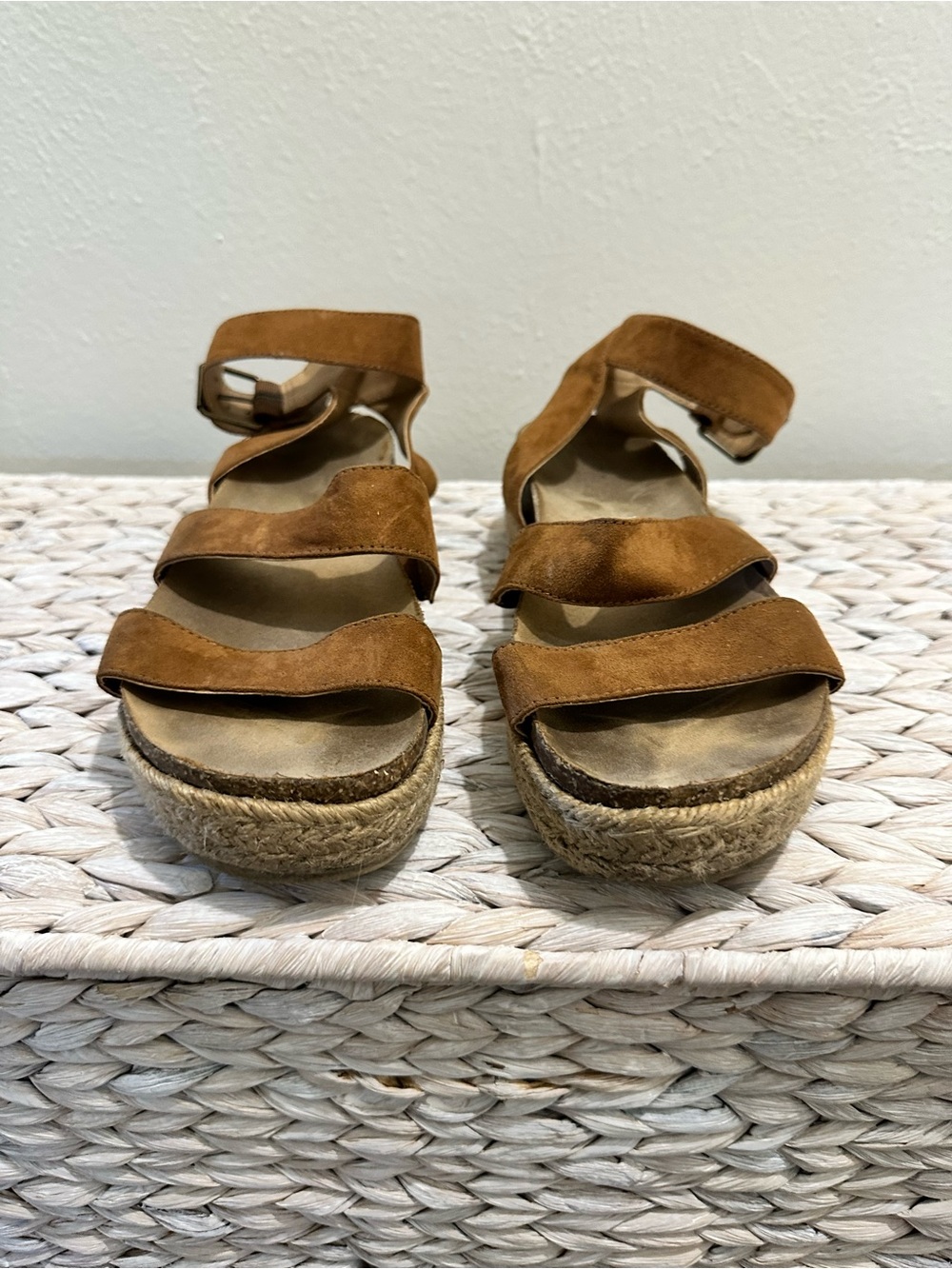 a new day Tan Suede Espadrille Platform Sandals